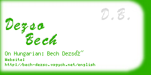 dezso bech business card